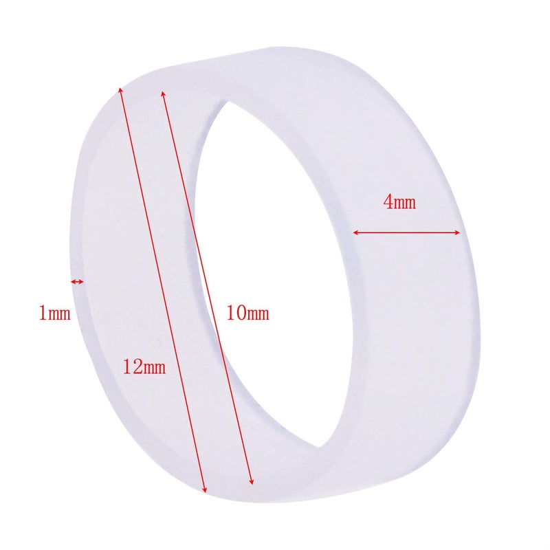 ONLYKXY 100 Pieces 10mm ID 12mm OD Clear Silicone Cable Ties, Data Lines Silicone Cord Ties, Reusable Rubber Rings, Cable Tie Straps, Rubber bands - Image 2